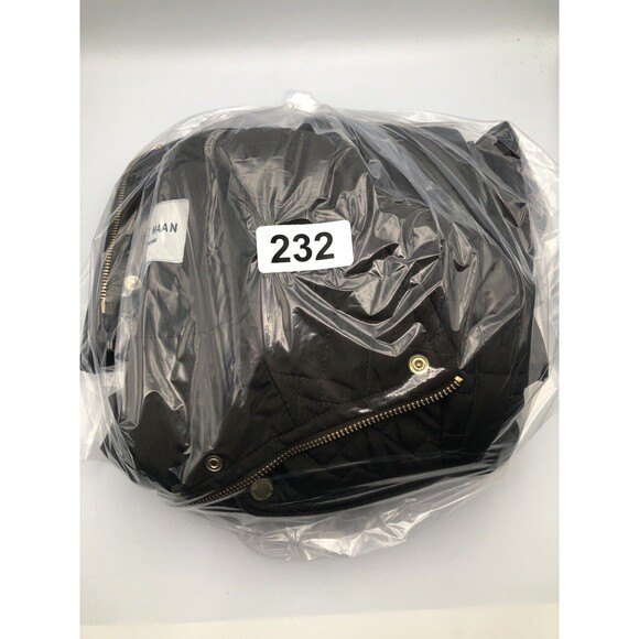 Cole Haan Womens Quilted Full Zip Parka Size Small Cocoa Two Waist Pulls Preppy - Picture 13 of 13